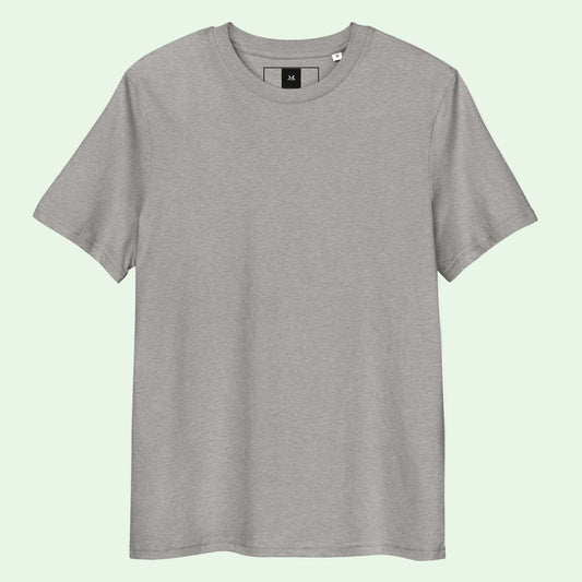 grey-organic- cotton- t-shirt raton -de -getaria- minimalist -back by Aunti