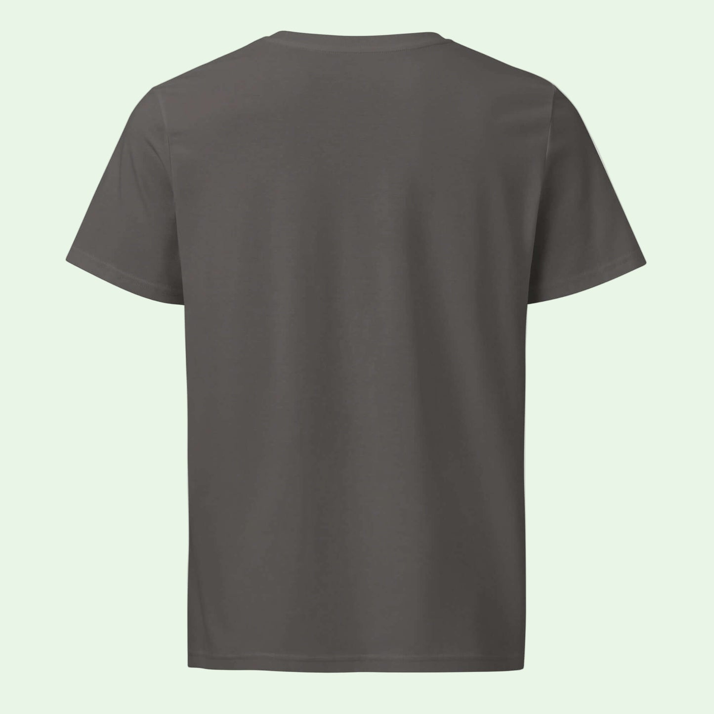 unisex organic t-shirt anthracite back by Aunti