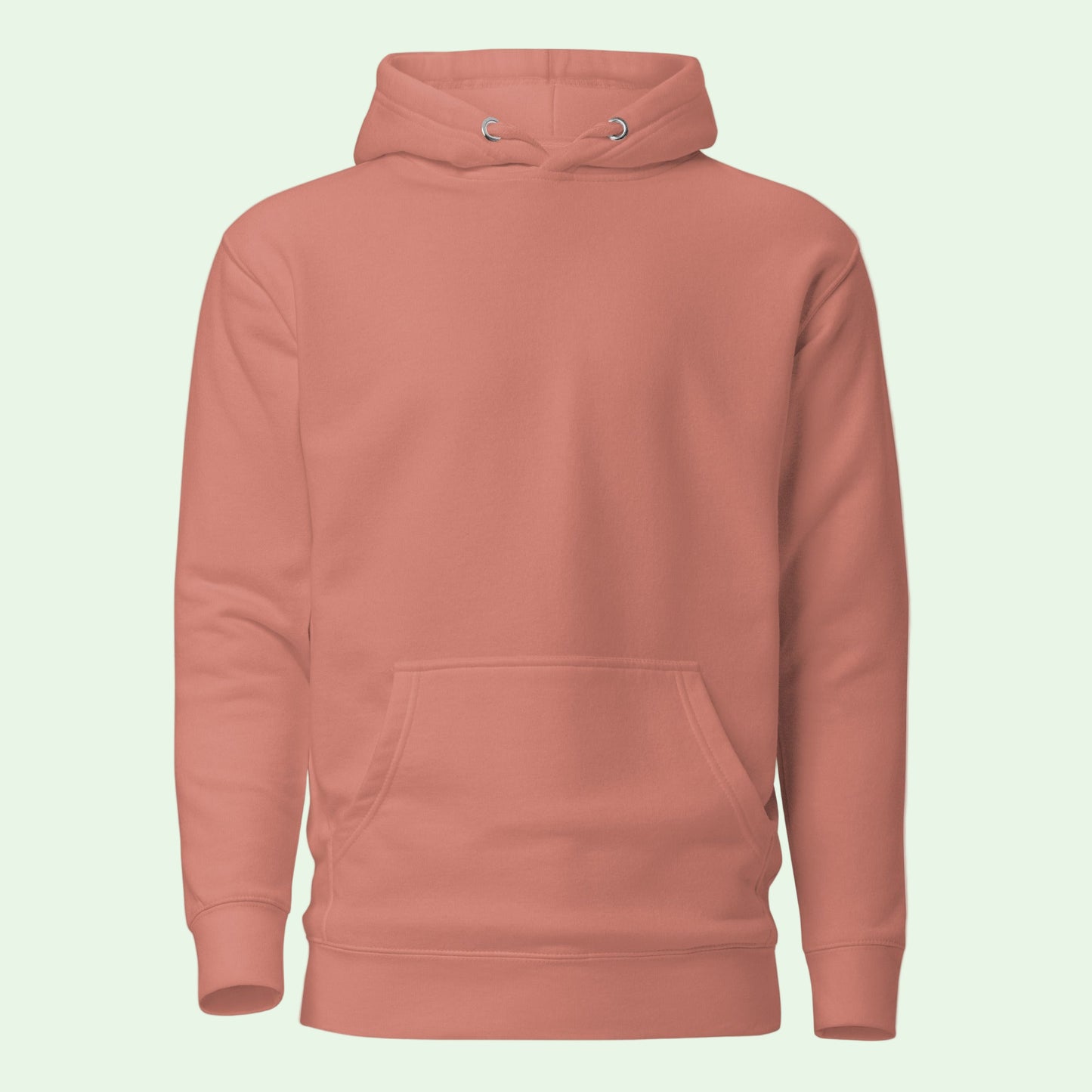 unisex premium hoodie in dusty rose front by AUNTI