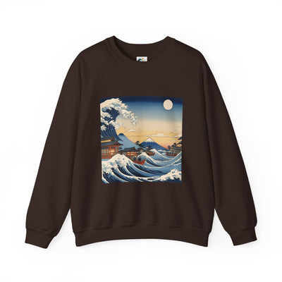 Sudadera de cuello redondo Great Wave - Estilo Ukiyo-e de Hokusai