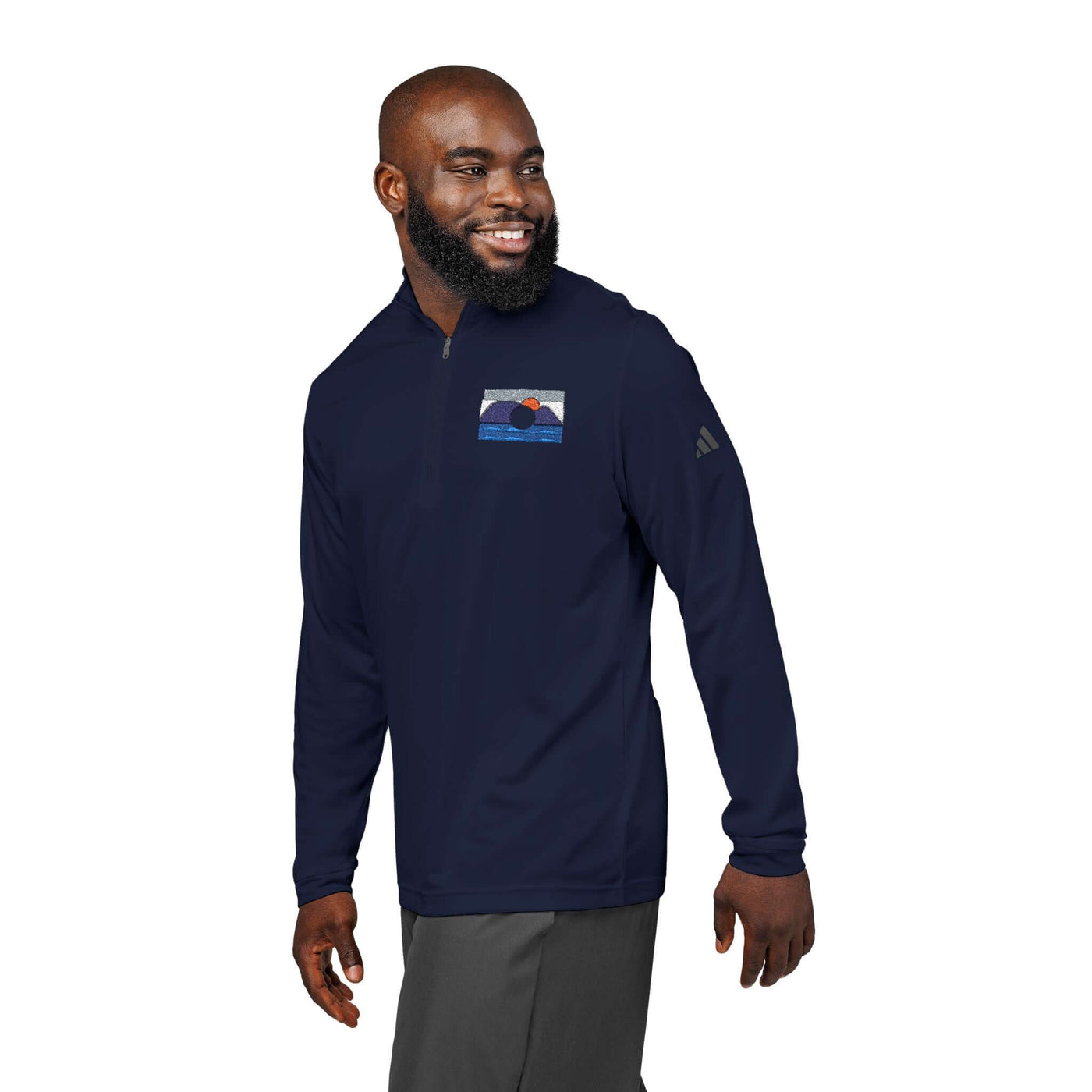 Men's 1/4-Zip Sweatshirt with Embroidery | Adidas®