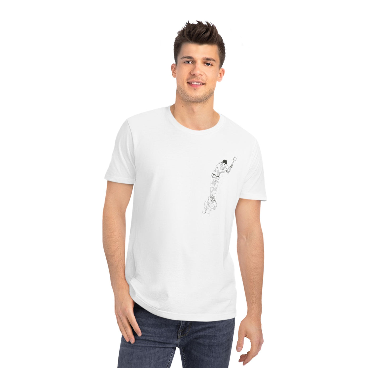 organic-white-t-shirt-with-aizkolari-lumberjack-design-front-and-back