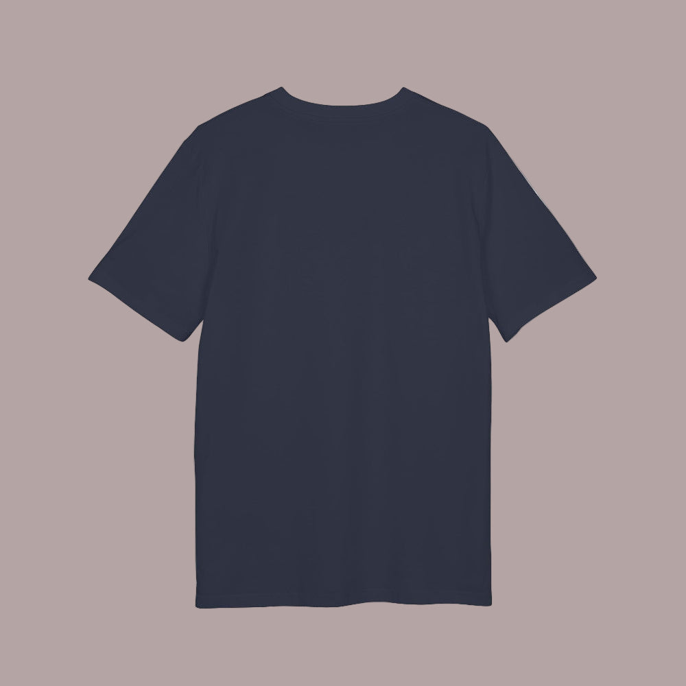 camiseta azul marina espalda