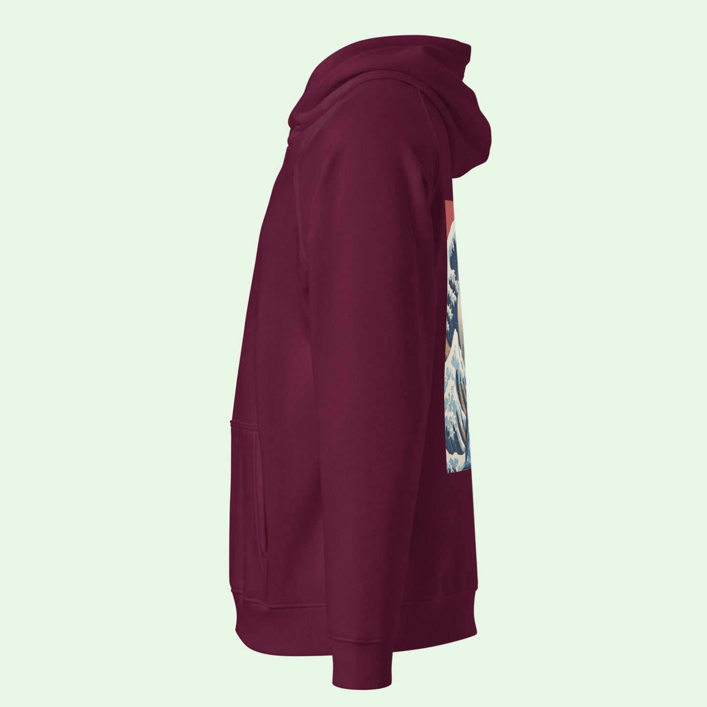 unisex-ranglan-hoodie-burgundy-left by aunti