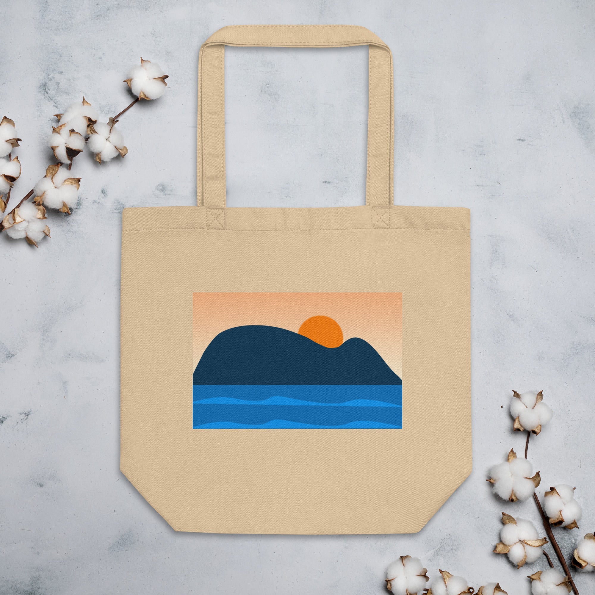 Bolsa tote de algodón orgánico AUNTI con diseño Ratón de Getaria, vista frontal