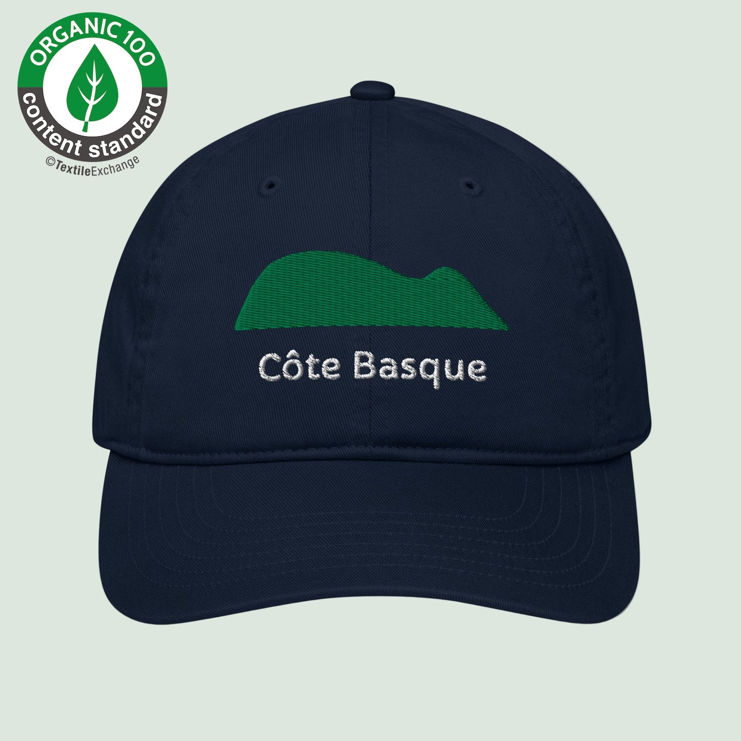 Gorra orgánica Ratón de Getaria bordado verde | AUNTI