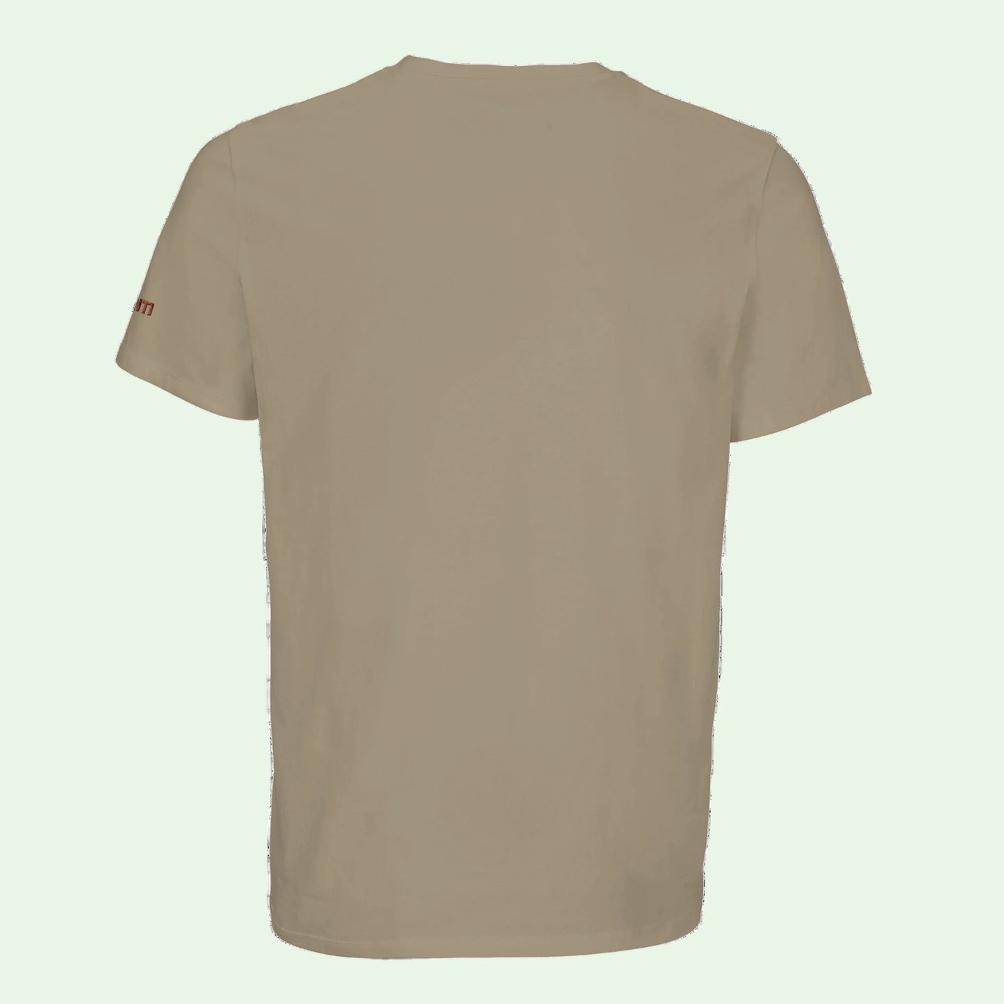organic cotton in conversion khaki t-shirt back
