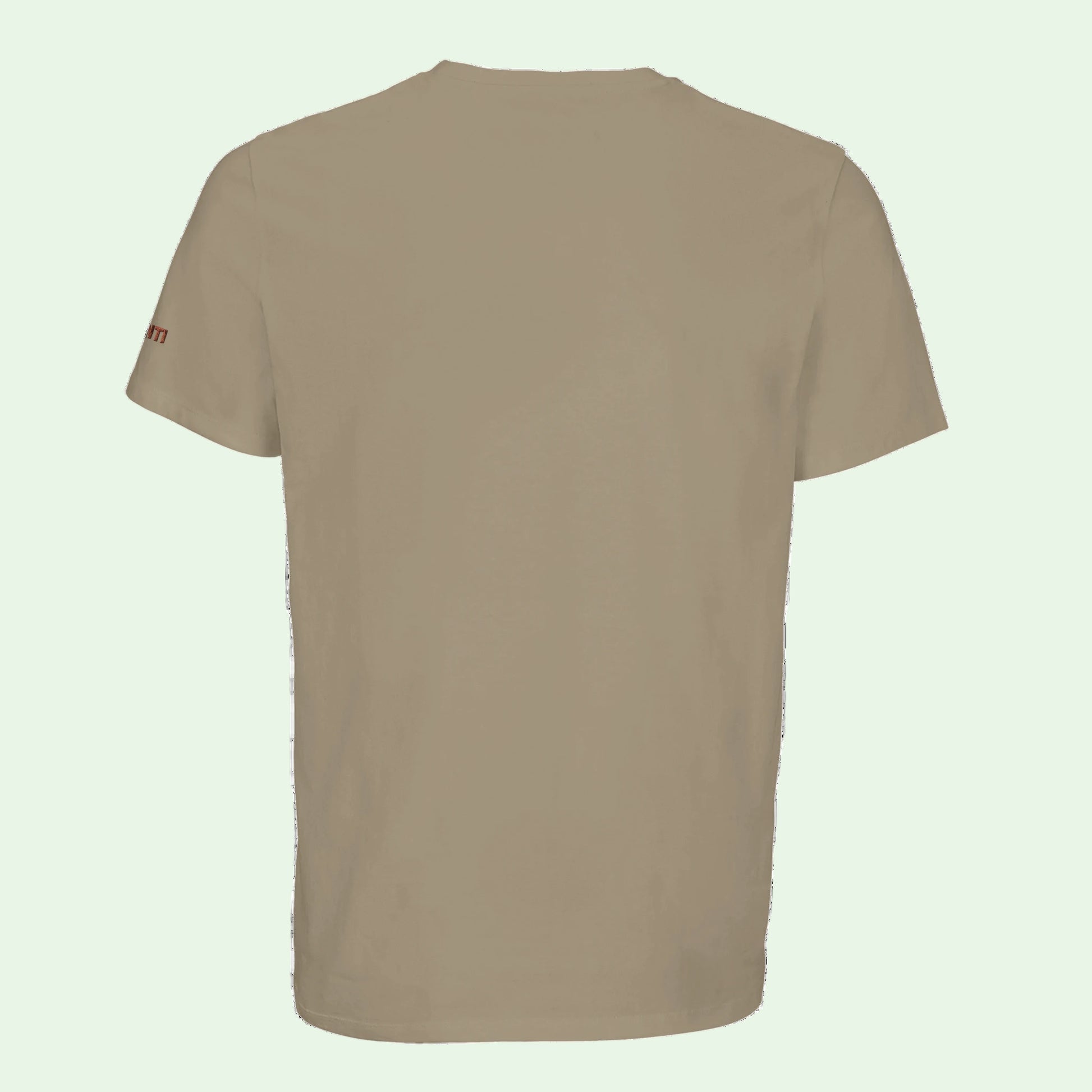 organic cotton in conversion khaki t-shirt back
