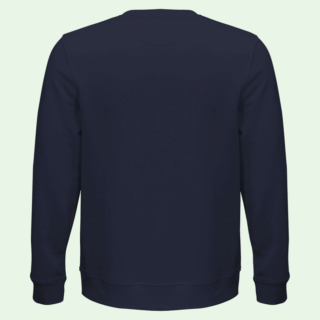 vista trasera de sudadera ecologica unisex 