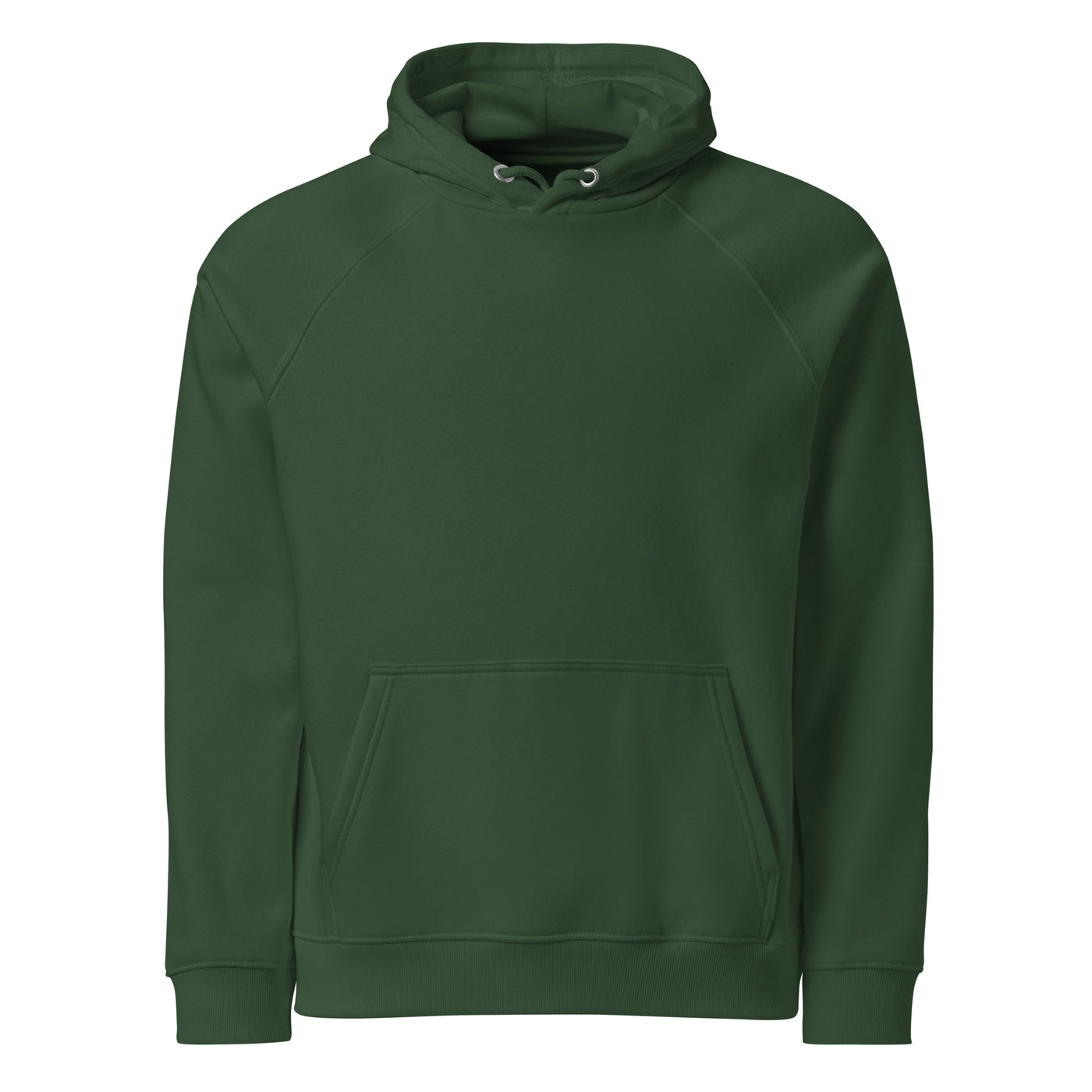 green sustainable ranglan hoodie front