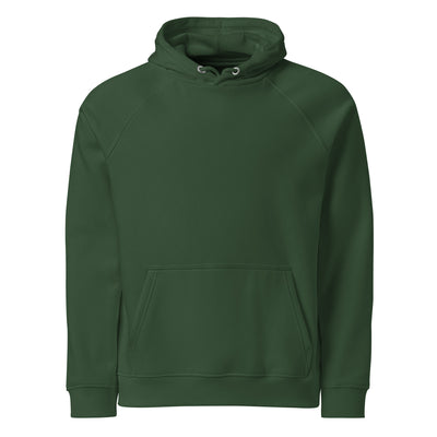 green sustainable ranglan hoodie front