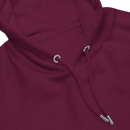 unisex eco ranglan hoodie burgundy product details