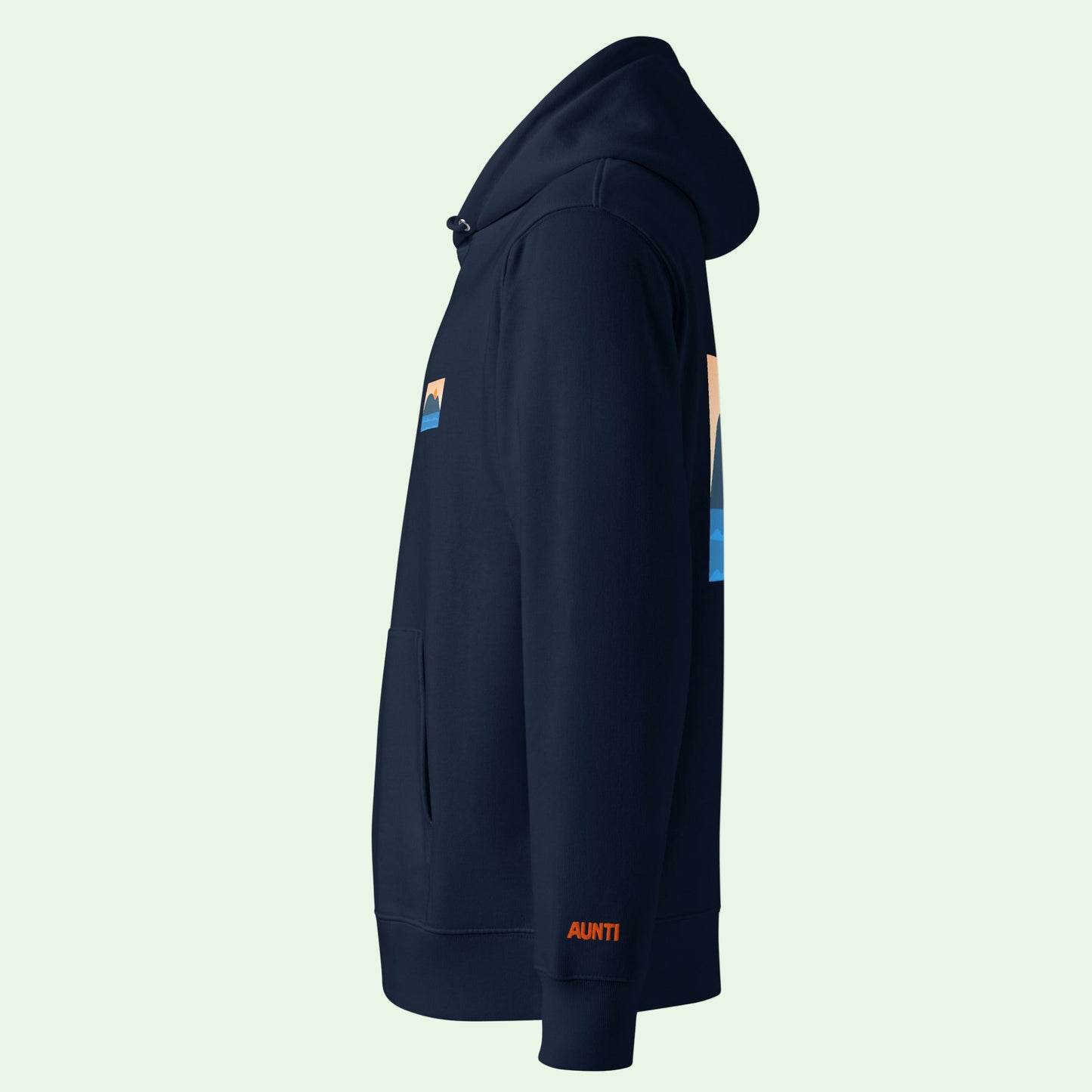 gots certified eco hoodie in french navy lelt