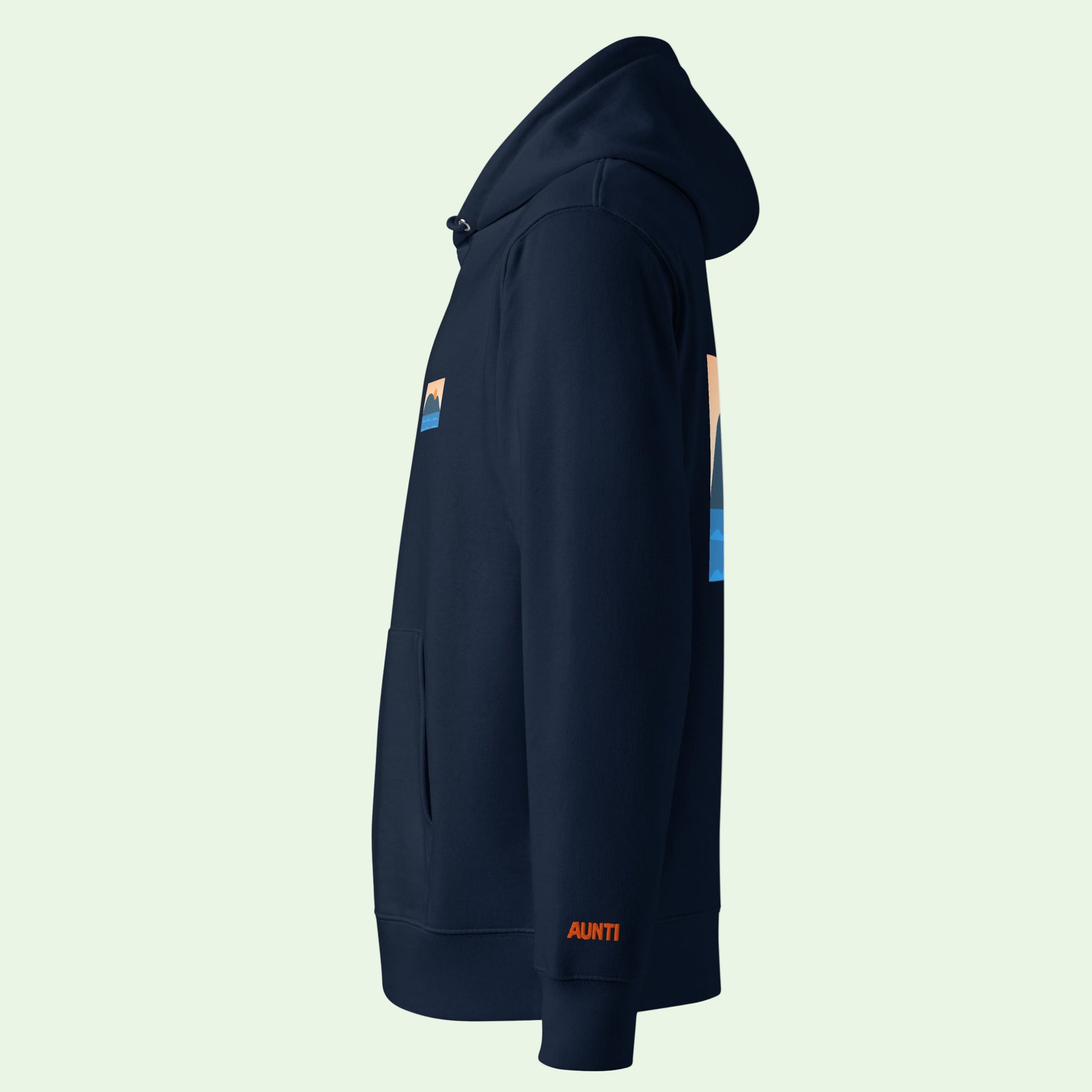 gots certified eco hoodie in french navy lelt