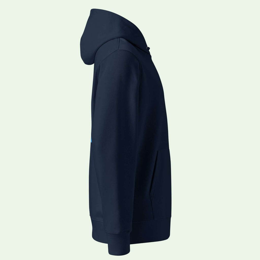 gots certified hoodie in french navy right