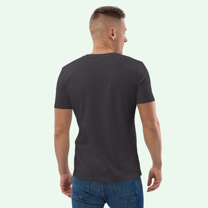 unisex organic cotton t-shirt anthracite back by Aunti