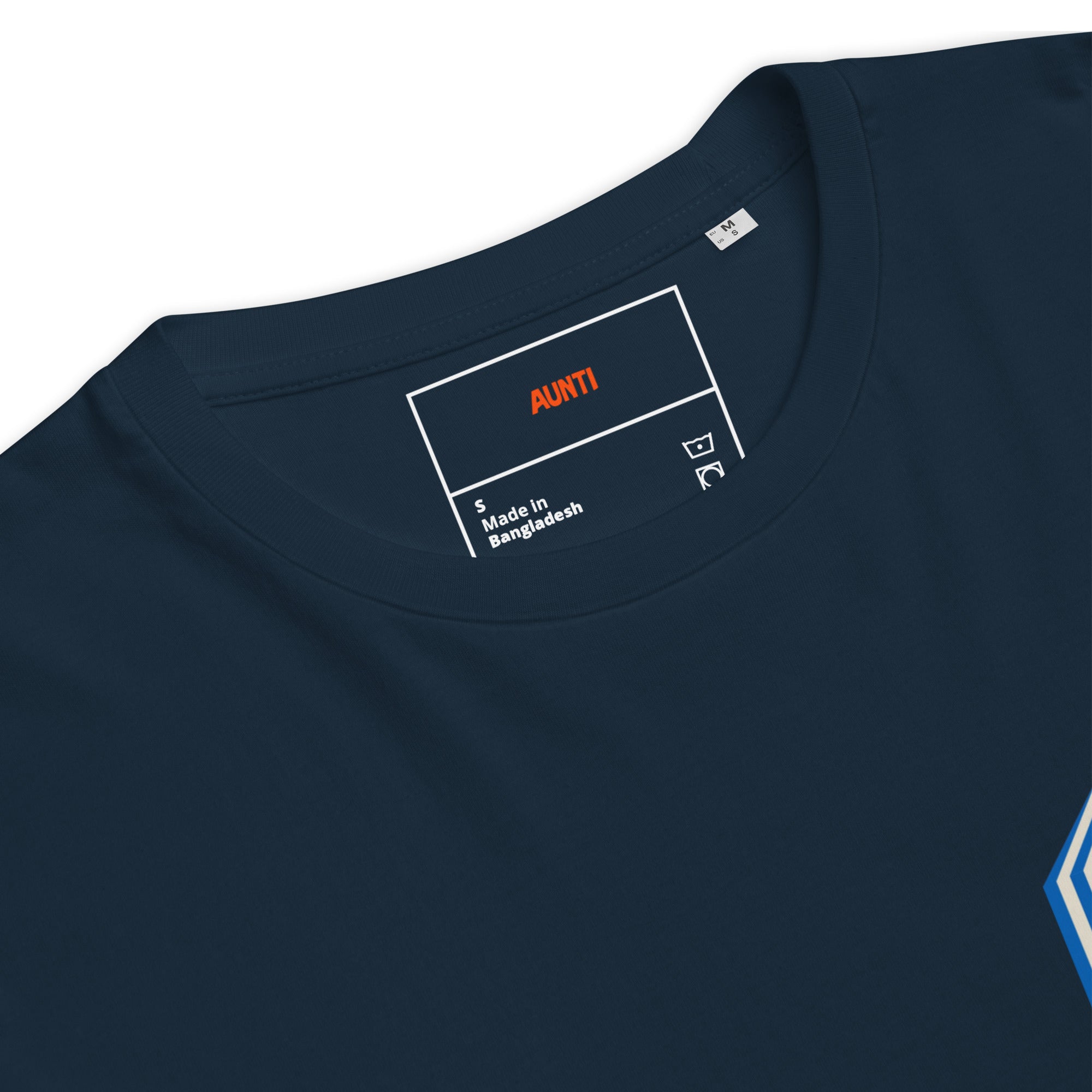 Detalle del tejido de algodón orgánico de la camiseta Toldos Zarautz de AUNTI