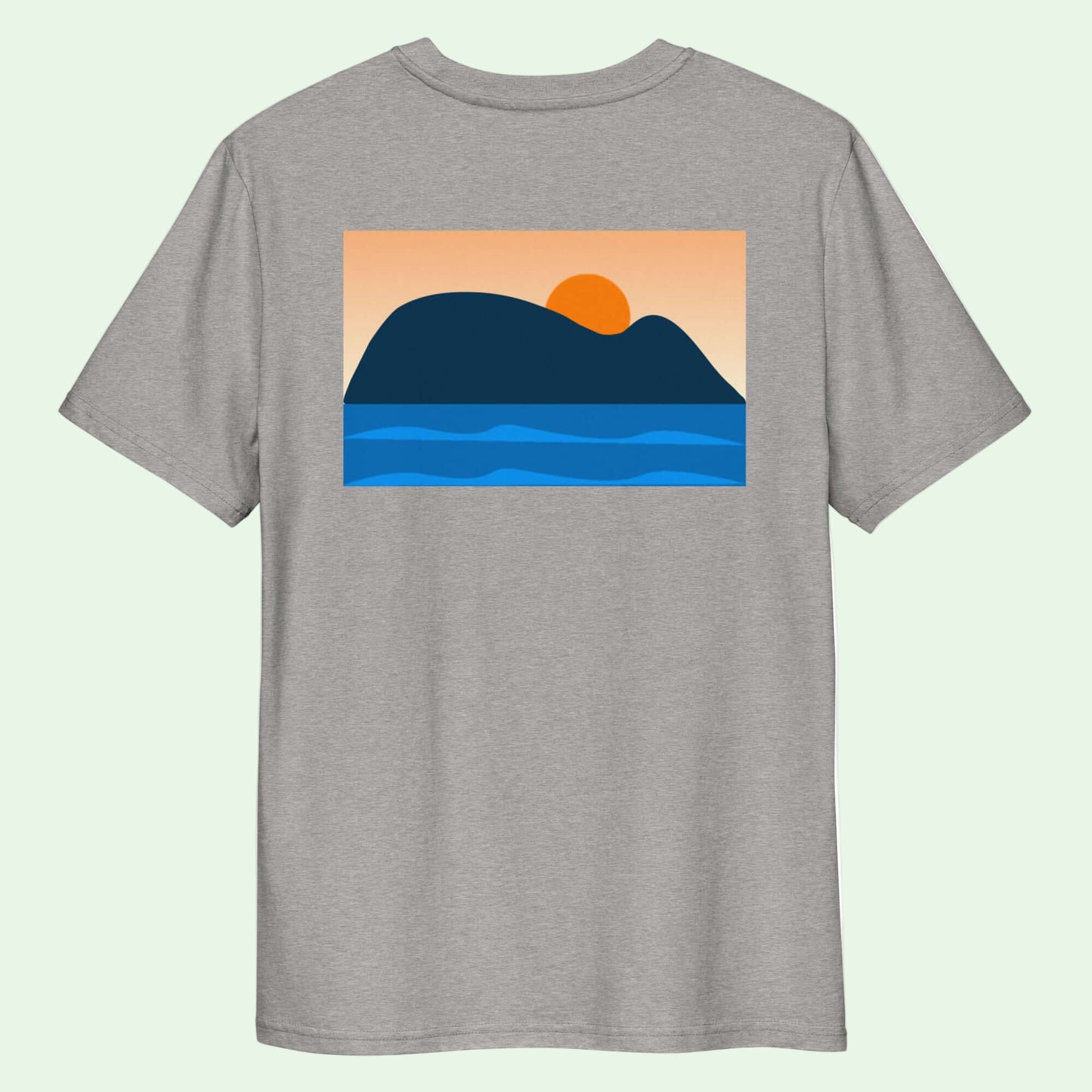 grey organic cotton t-shirt raton de getaria minimalist front by Aunti