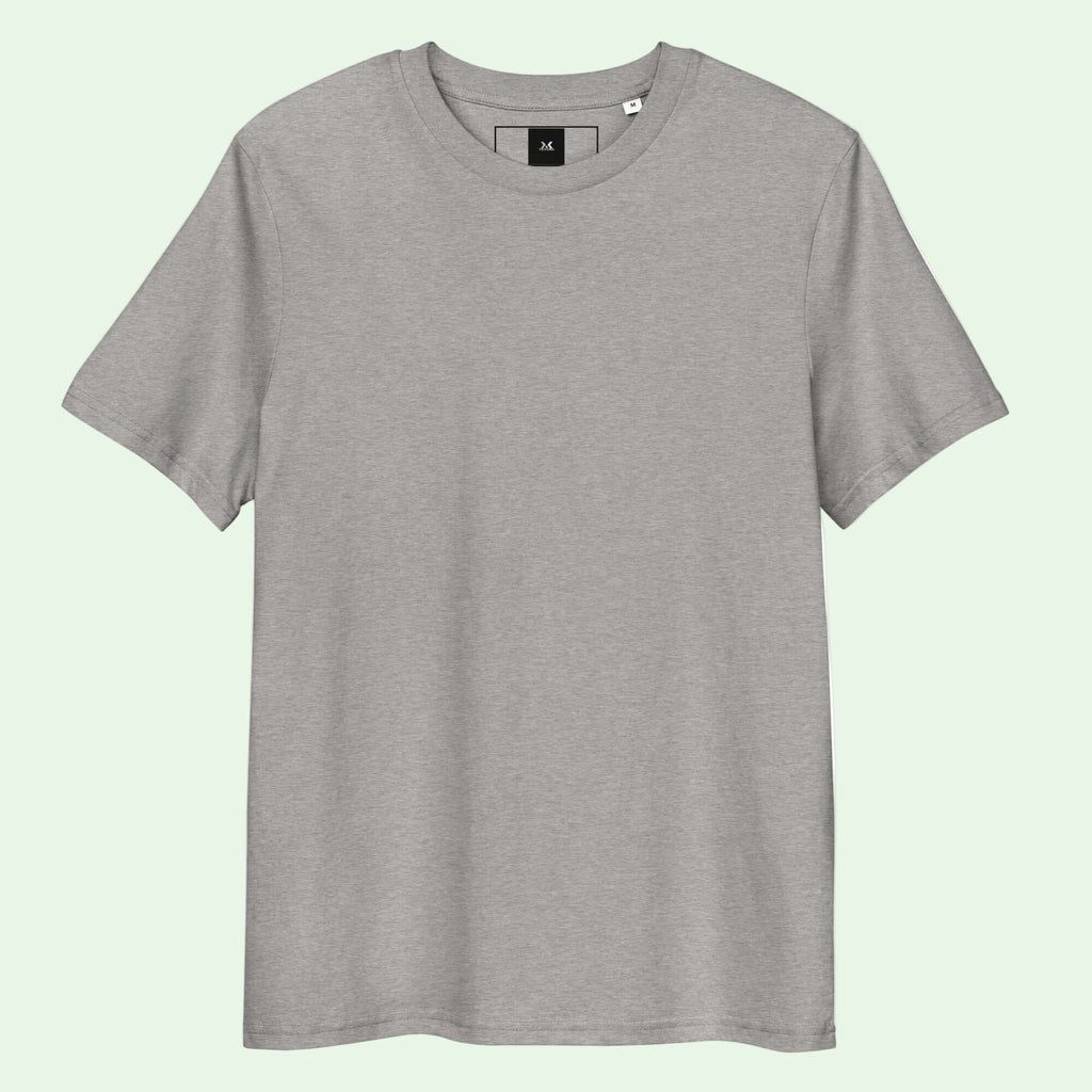 grey-organic- cotton- t-shirt raton -de -getaria- minimalist -back by Aunti