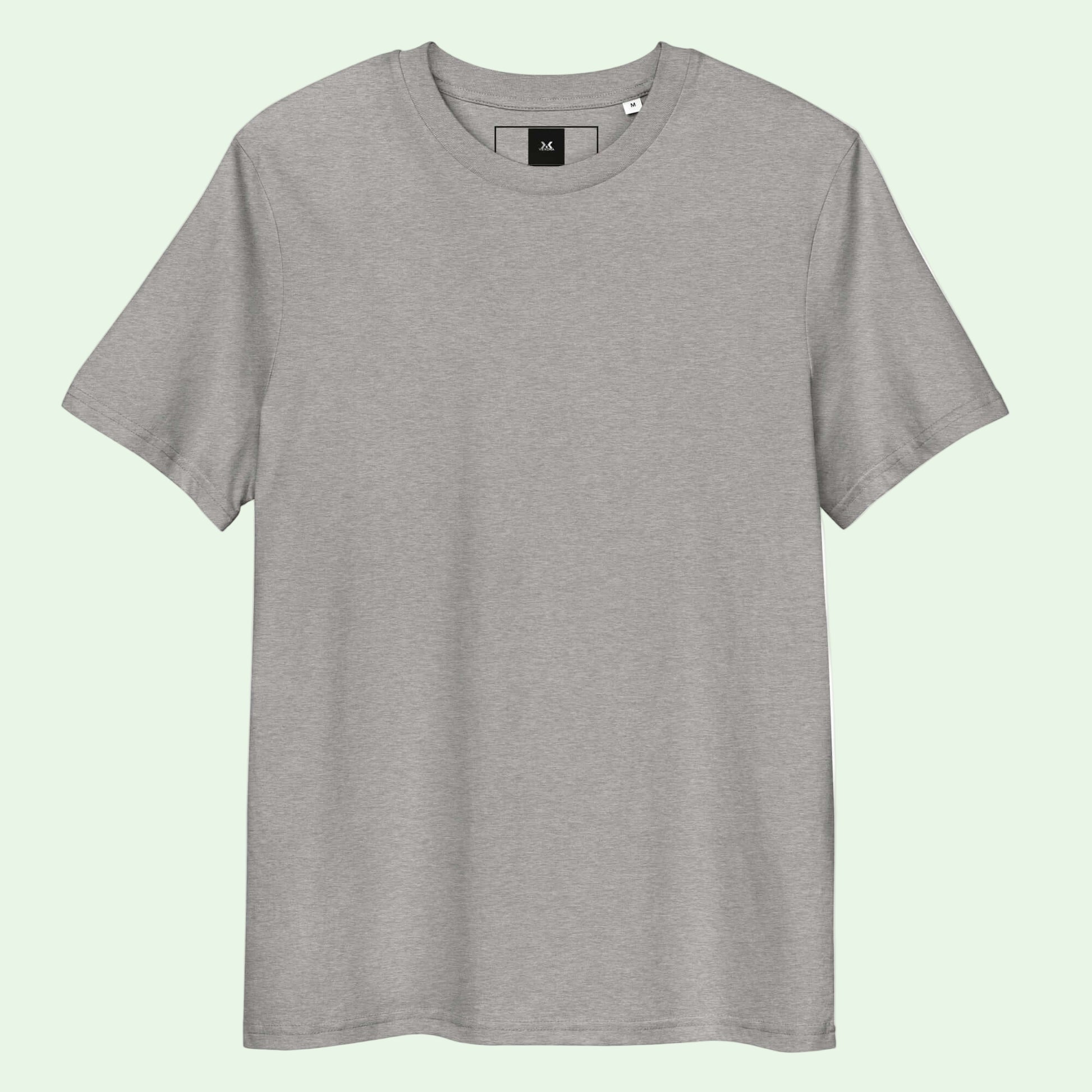 grey-organic- cotton- t-shirt raton -de -getaria- minimalist -back by Aunti