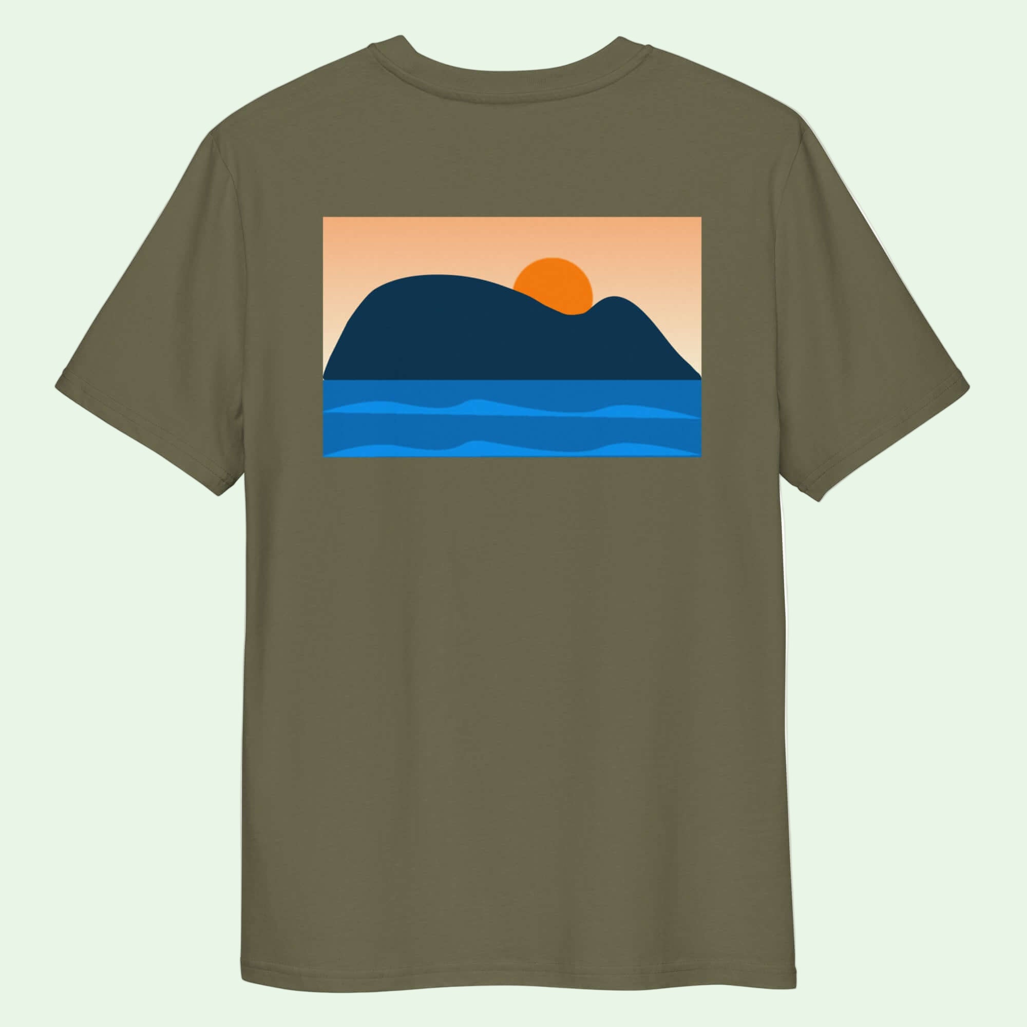 kakhi-organic-cotton-t-shirt-raton-de-getaria-minimalist-front by Aunti
