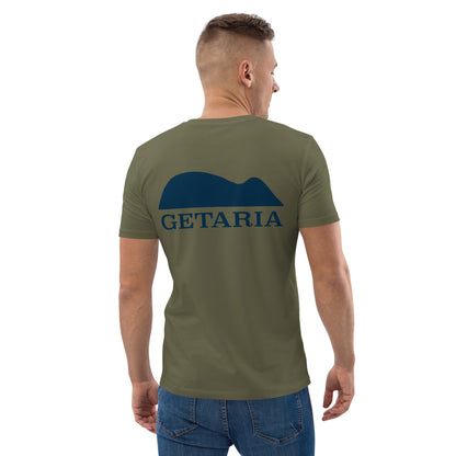 Camiseta Verde Militar con diseño en azul marino de Getaria