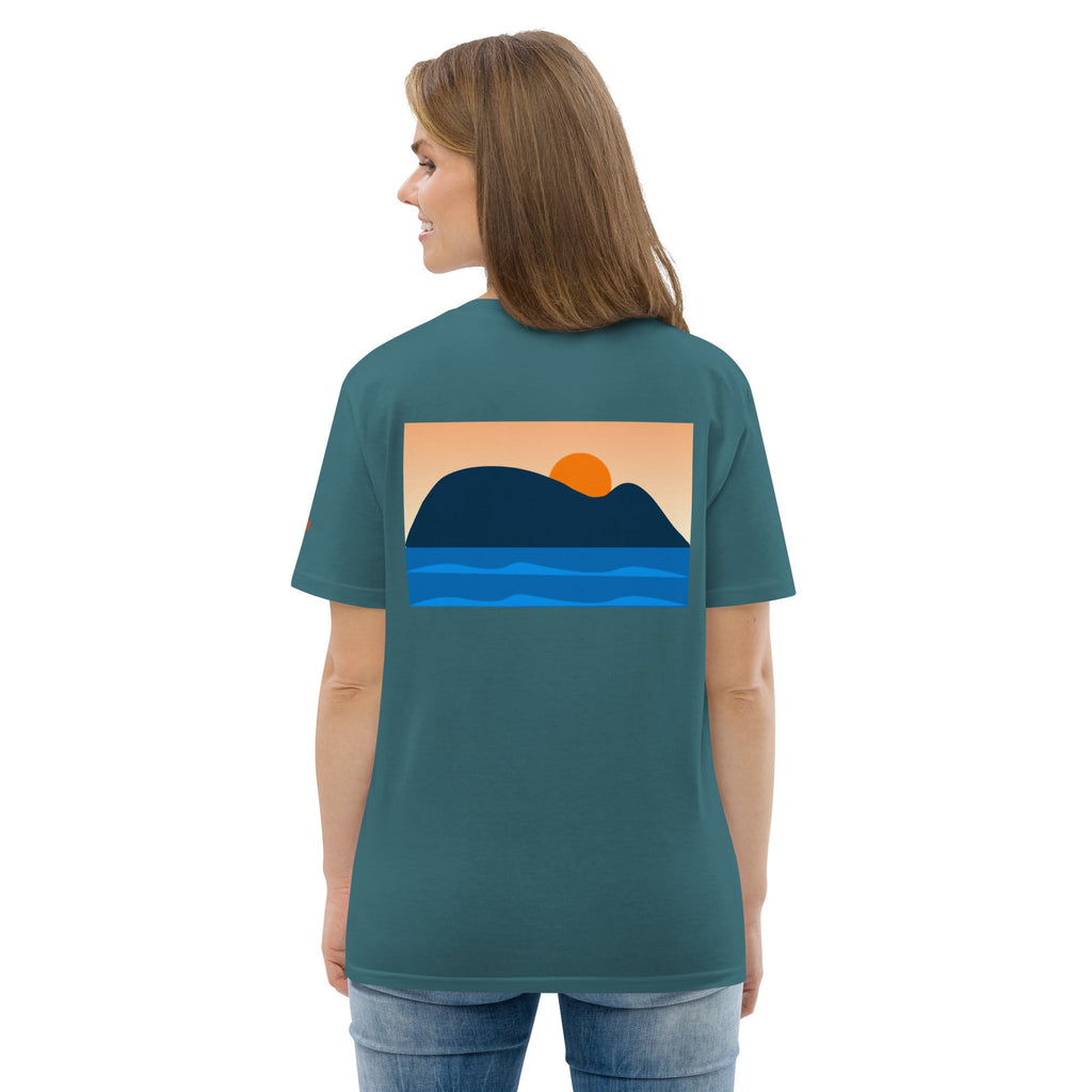 Camiseta GOTS Ratón de Getaria en color stargazer, vista trasera, por AUNTI