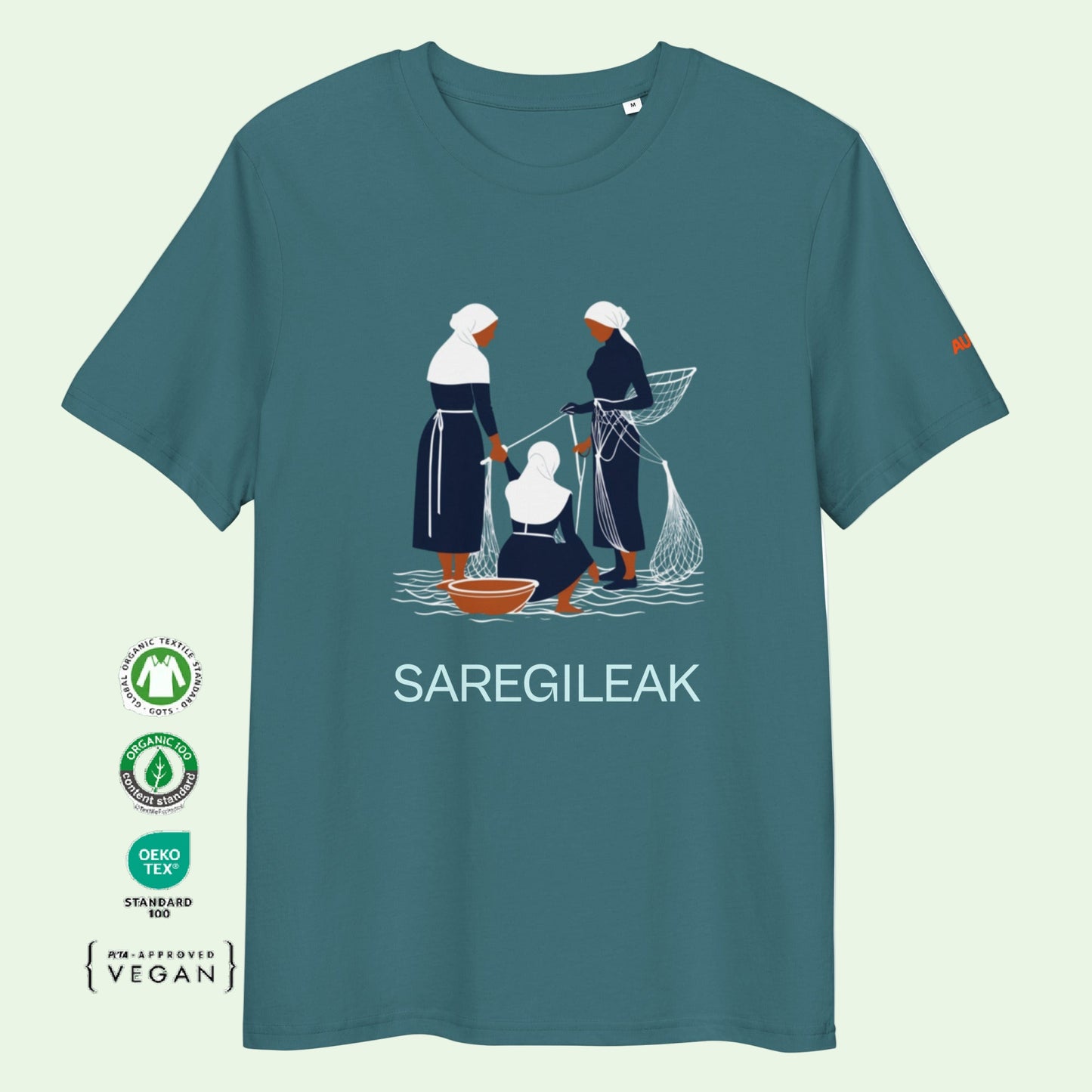 Camiseta GOTS de algodón orgánico unisex Saregileak | AUNTI