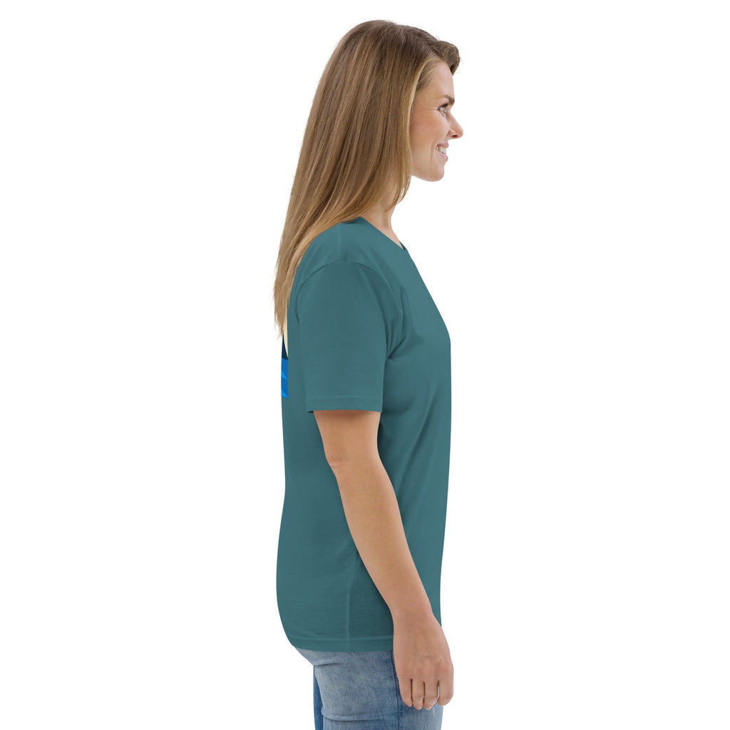 Camiseta GOTS Ratón de Getaria en color stargazer, vista lateral derecha, por AUNTI