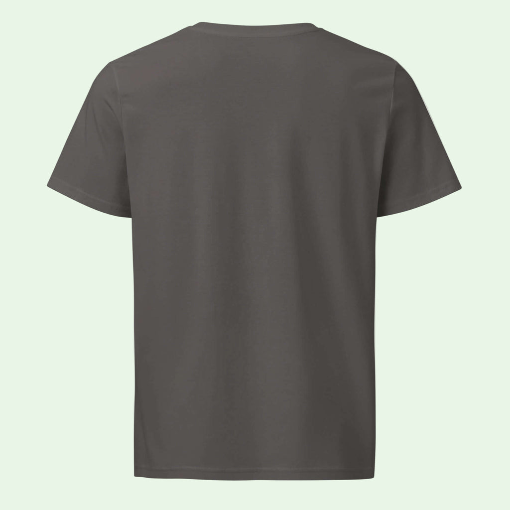 unisex organic t-shirt anthracite back by Aunti