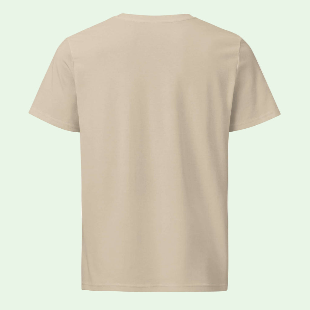 dust-organic-cotton-t-shirt- beach-cabins-Zarautz-back by Aunti