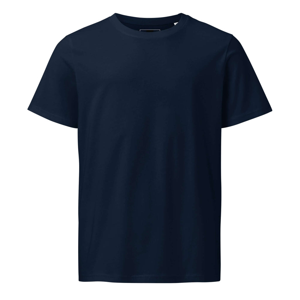 Camiseta gruesa orgánica Championship 1984 en azul marino, vista frontal, por AUNTI