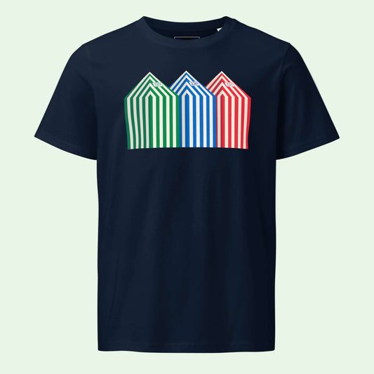 organic-beach-cabins-t-shirt-front by Aunti