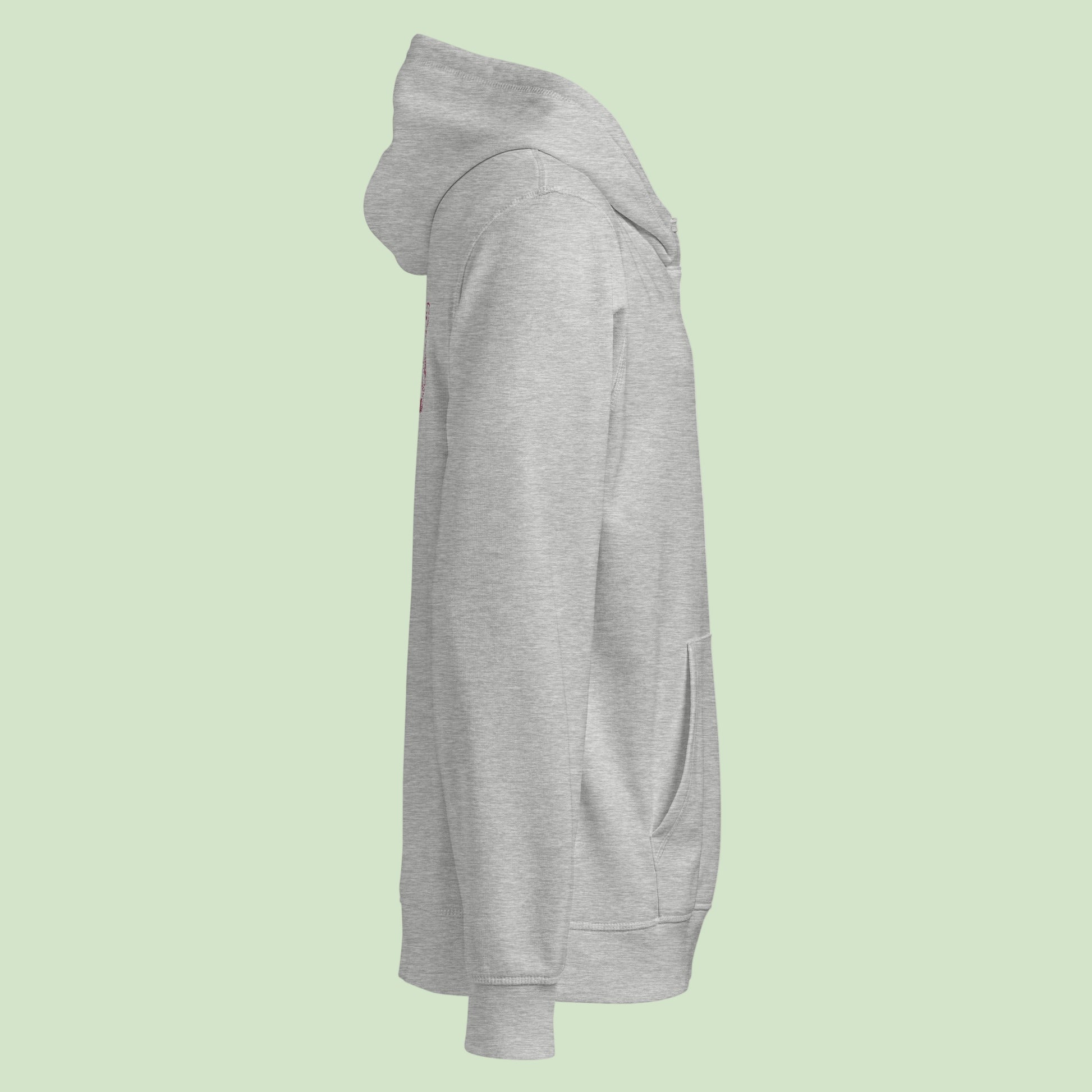 unisex organic mid-weight hoodie in heather right by Aunti