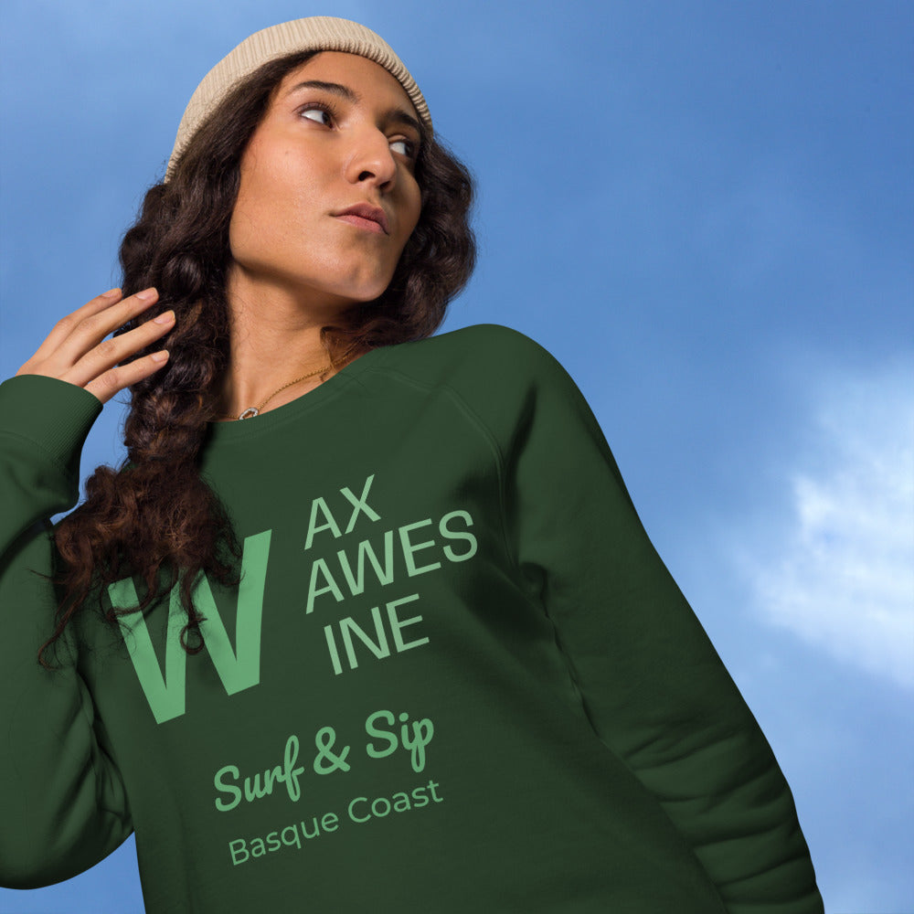 Premium Organic Unisex Sweatshirt Wax, Waves & Wine | AUNTI