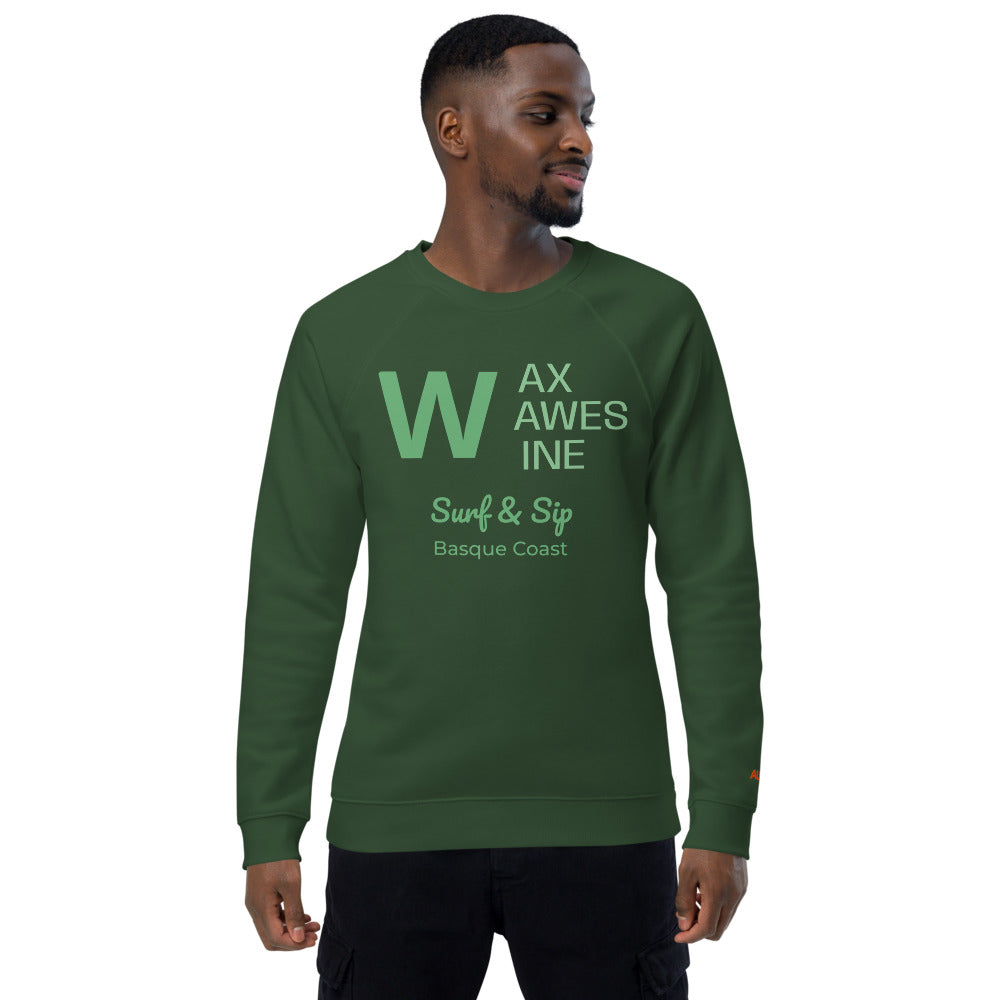  Premium Organic Unisex Sweatshirt Wax, Waves & Wine | AUNTI