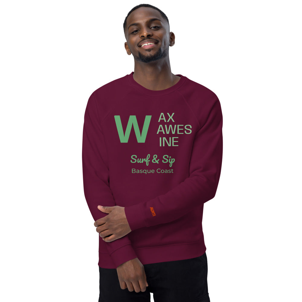  Premium Organic Unisex Sweatshirt Wax, Waves & Wine | AUNTI