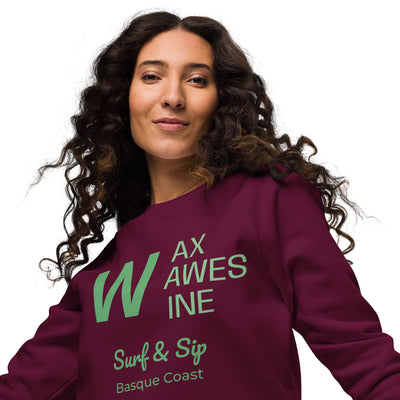  Premium Organic Unisex Sweatshirt Wax, Waves & Wine | AUNTI