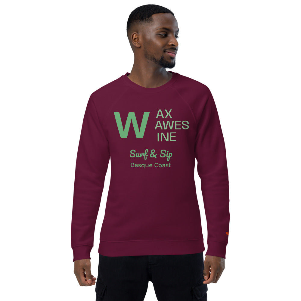  Premium Organic Unisex Sweatshirt Wax, Waves & Wine | AUNTI