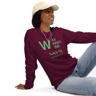  Premium Organic Unisex Sweatshirt Wax, Waves & Wine | AUNTI