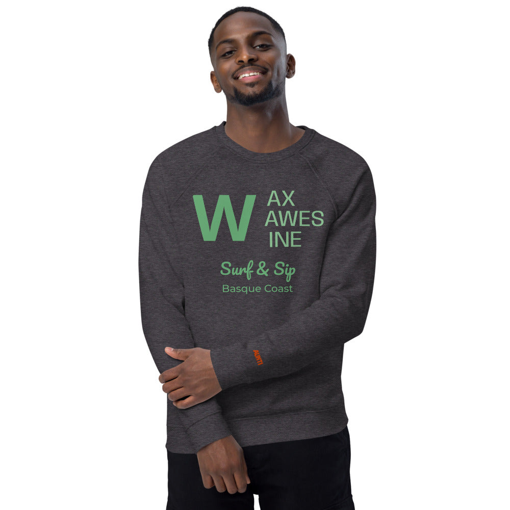  Premium Organic Unisex Sweatshirt Wax, Waves & Wine | AUNTI