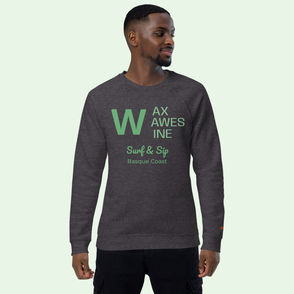  sudadera-premium-organica-sostenible-unisex-wax-waves-wine-gris-front