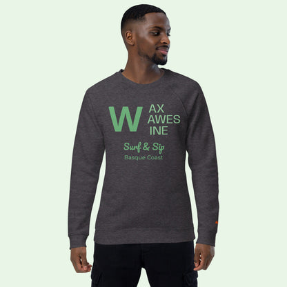  sudadera-premium-organica-sostenible-unisex-wax-waves-wine-gris-front