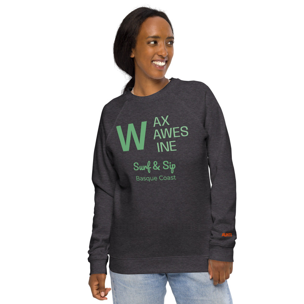  Premium Organic Unisex Sweatshirt Wax, Waves & Wine | AUNTI