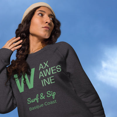 Premium Organic Unisex Sweatshirt Wax, Waves & Wine | AUNTI