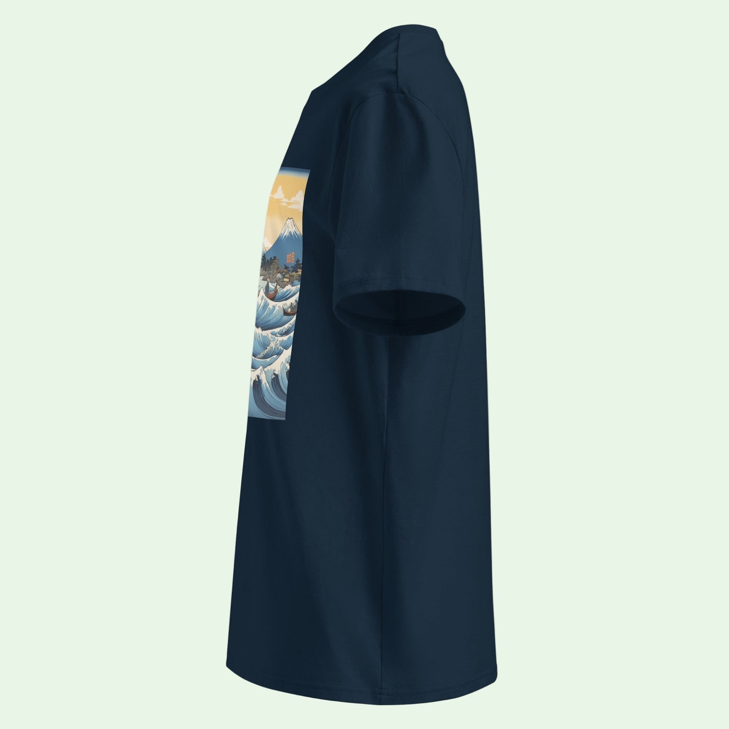 unisex-organic-ribbed-neck-t-shirt-navy-left-by-aunti