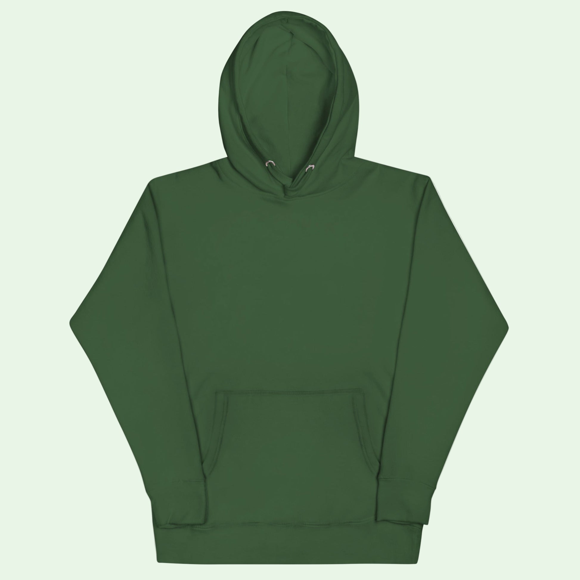 unisex premium hoodie in forest green front