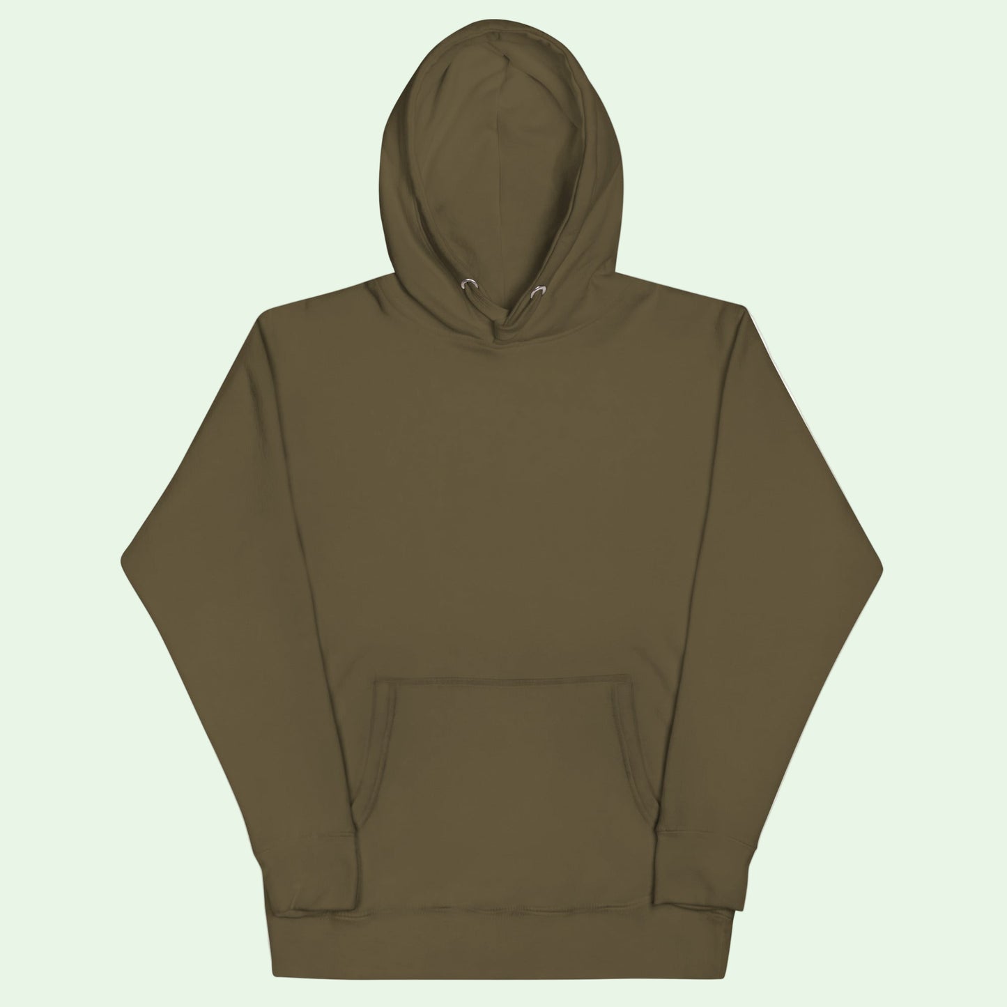 unisex premium hoodie military green front
