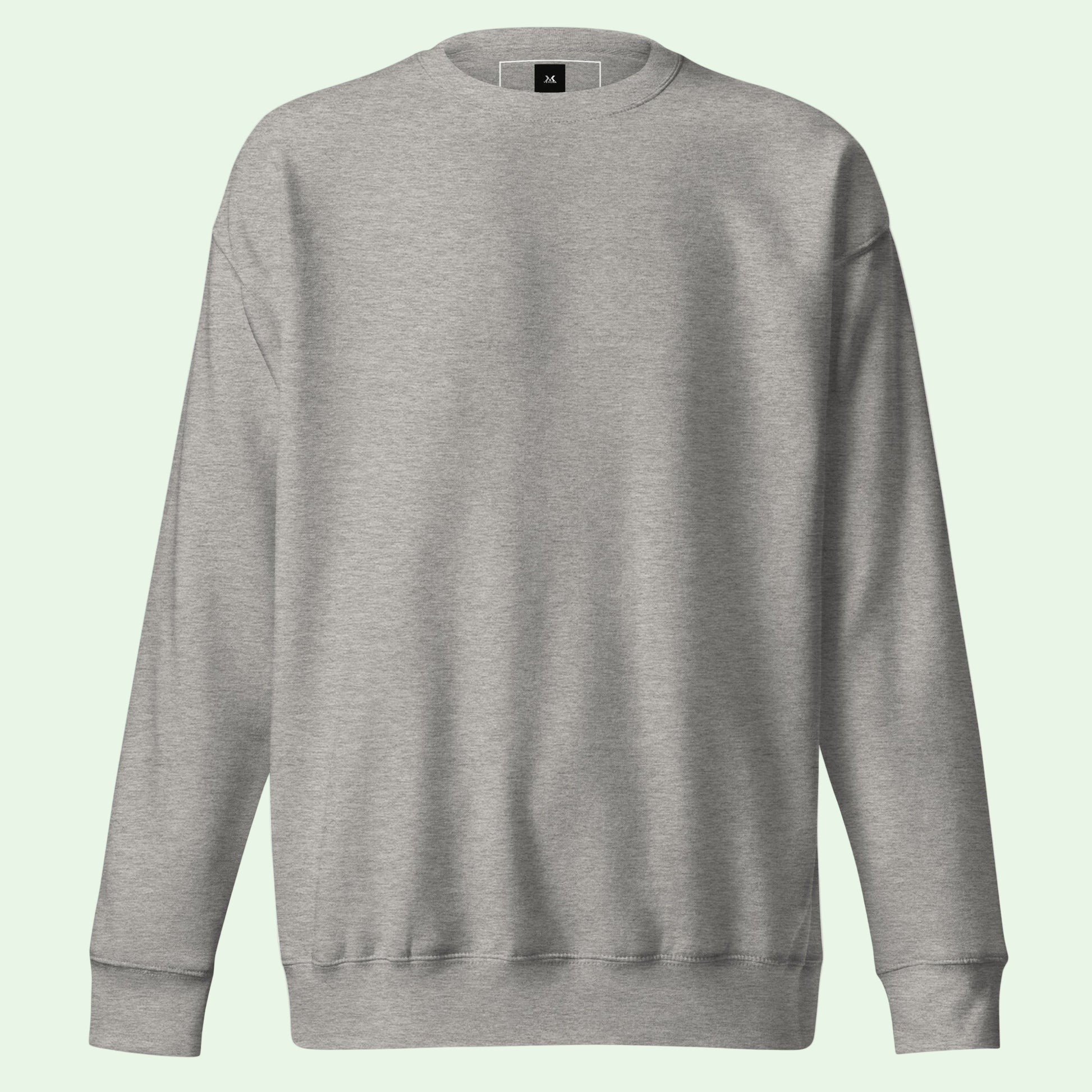 unisex premium sweatshirt carbon grey front by Aumti