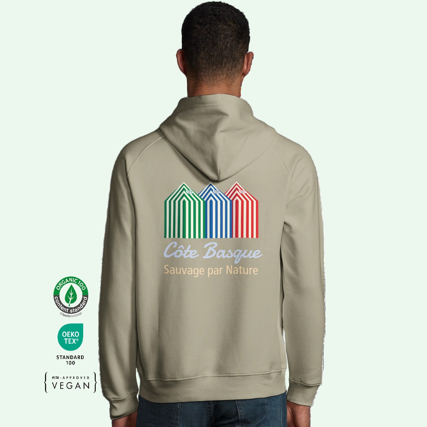 Unisex Organic Recycled Hoodie (Côte Basque Sauvage)